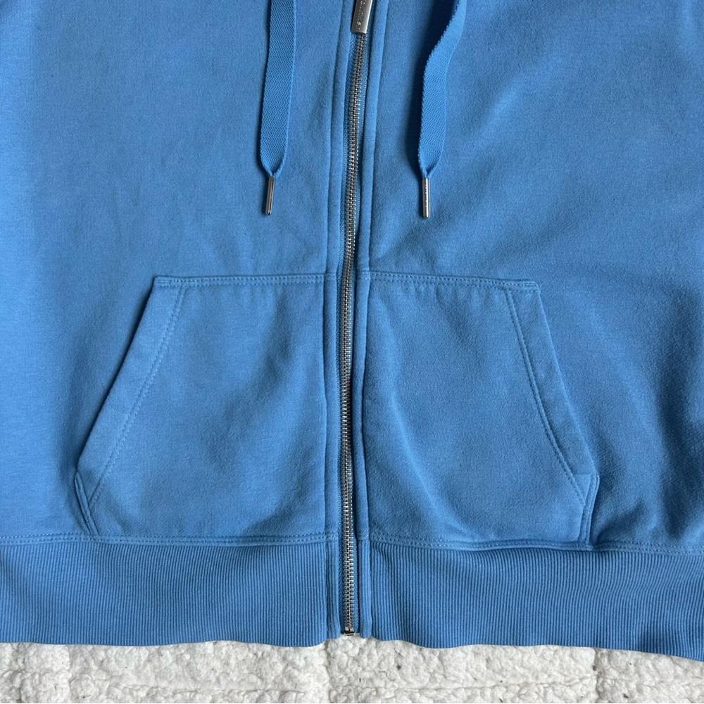 CALVIN KLEIN Performance Light Blue Cropped Hoodie Zip Up - Picture 3 of 12